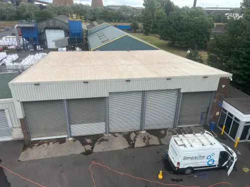 Click Here To Enlarge This Photo Of Warehouse Roof , Cladding and Gutter Clean