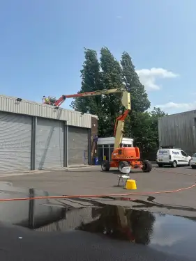 Click Here To Enlarge This Photo Of Warehouse Roof , Cladding and Gutter Clean