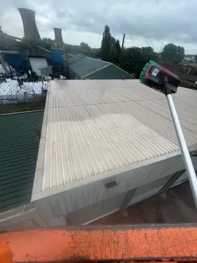 Click Here To Enlarge This Photo Of Warehouse Roof , Cladding and Gutter Clean