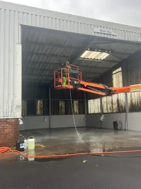 Click Here To Enlarge This Photo Of Warehouse Roof , Cladding and Gutter Clean