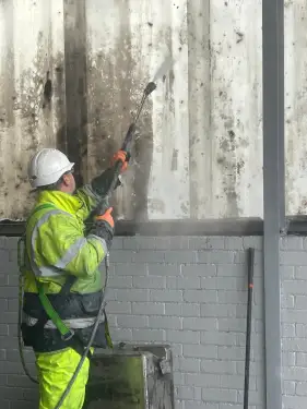 Click Here To Enlarge This Photo Of Warehouse Roof , Cladding and Gutter Clean
