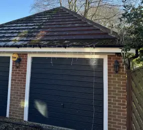 Moss removal and clean to garage roof (Before): Click Here To View Larger Image