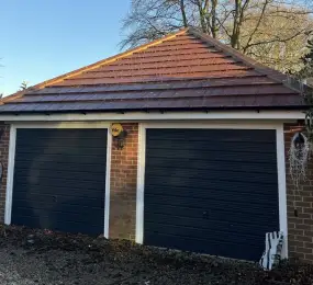 Moss removal and clean to garage roof ( After): Click Here To View Larger Image